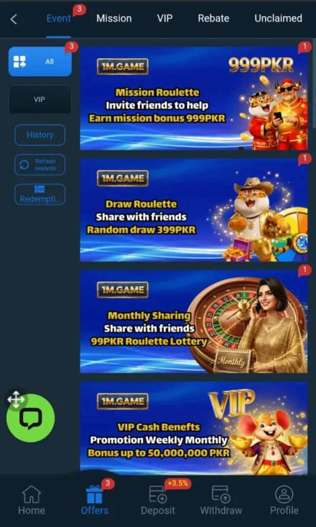 Users receive daily bonuses to increase earnings consistently.