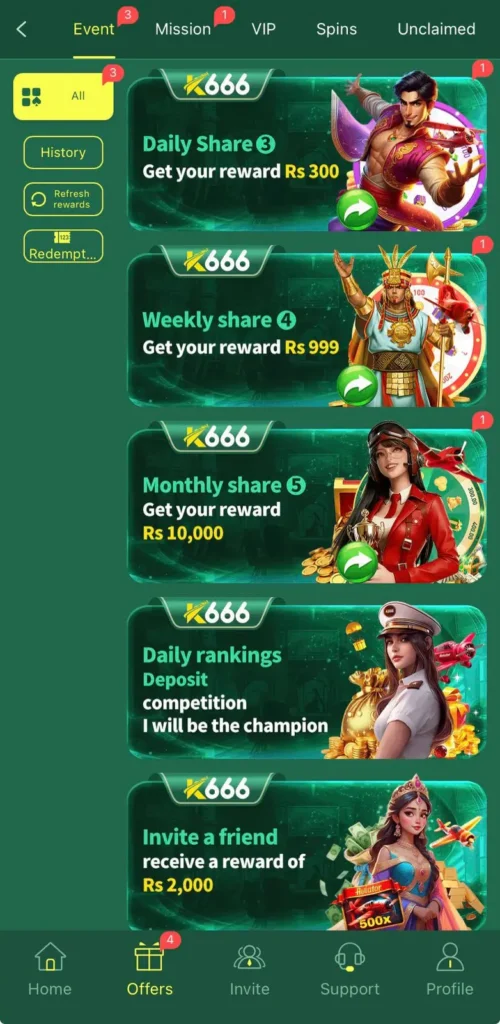 Players receive daily bonuses, promotional offers, and reward incentives.
