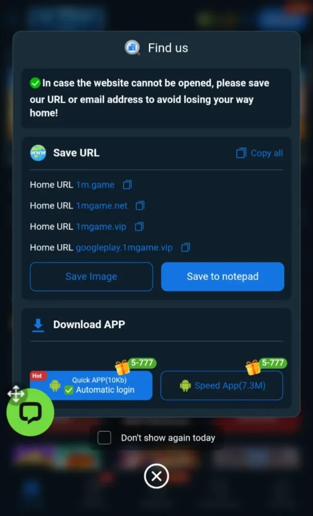Download the latest earning app 1M Game.