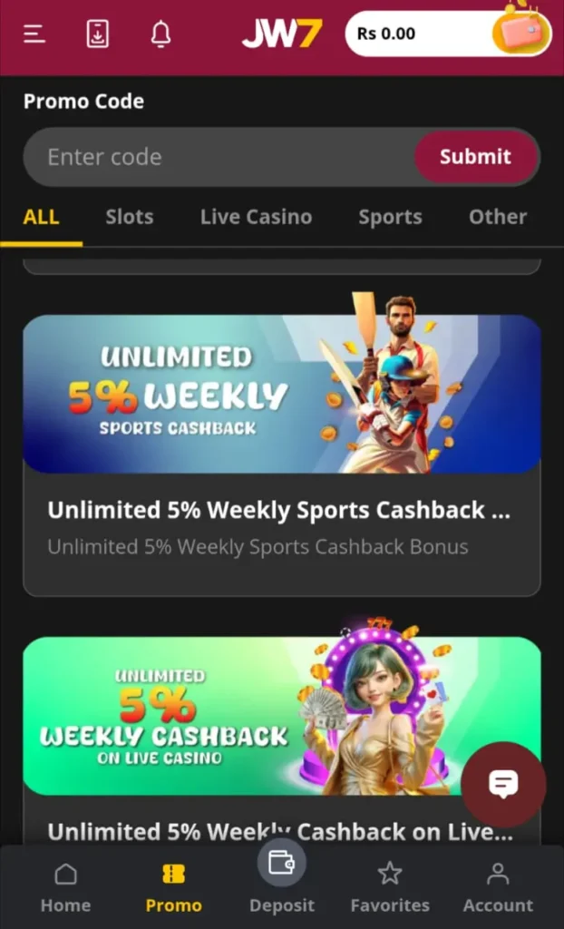 New members receive attractive signup rewards. Additionally, deposit bonuses increase the initial balance.