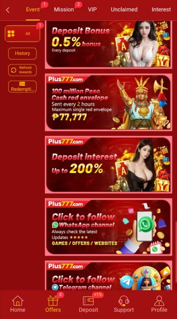 Active users may receive extra bonuses for daily participation.